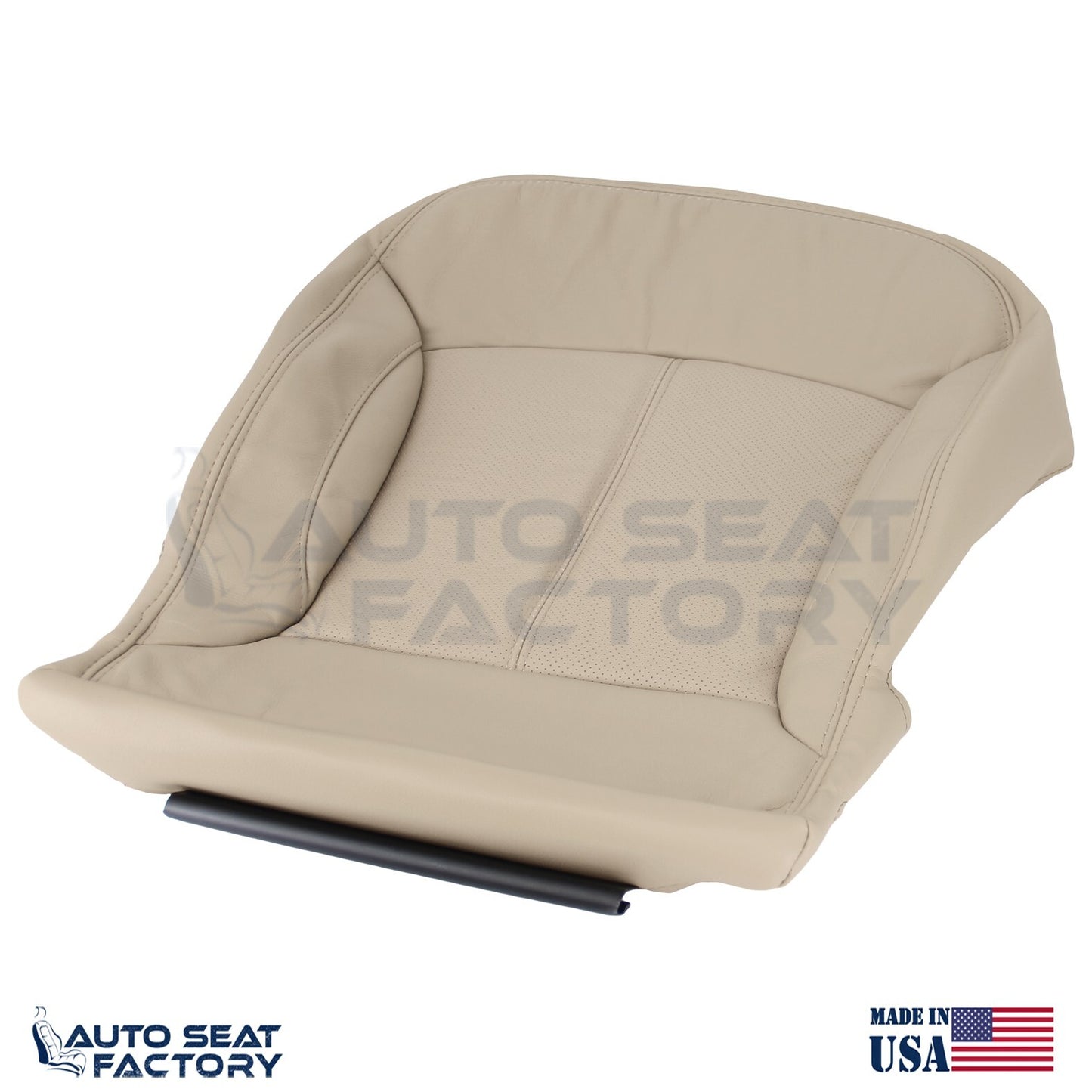 Fits 2010 - 2013 Buick LaCrosse Driver Top & Bottom Tan Vinyl Seat Covers, Perf. - OEM-Style Replacement Seat Cover