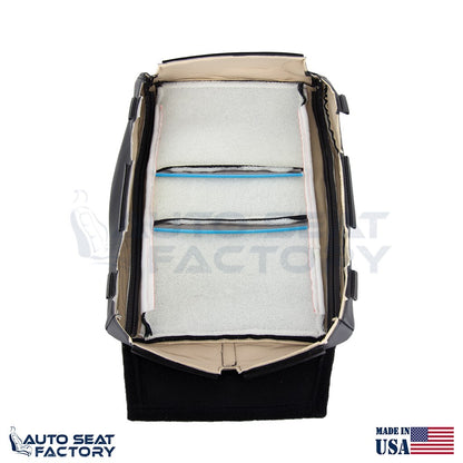 Fits 2014 2015 Dodge Durango PASSENGER Bottom Black Leather/ Suede Seat Cover - OEM-Style Replacement Seat Cover