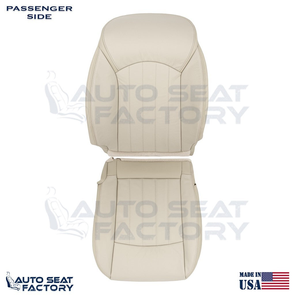 2014 - 2017 Fits Infiniti QX50 PASSENGER Top & Bottom Wheat Leather Seat Covers - OEM-Style Replacement Seat Cover