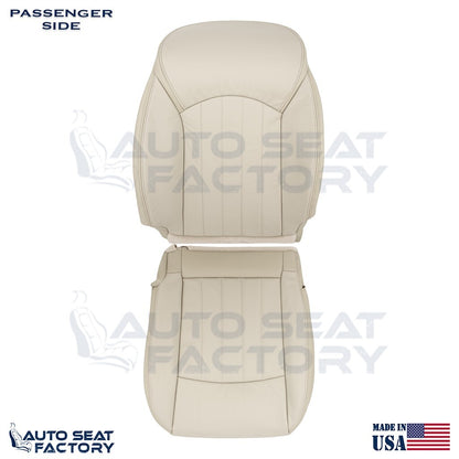 2014 - 2017 Fits Infiniti QX50 PASSENGER Top & Bottom Wheat Leather Seat Covers - OEM-Style Replacement Seat Cover