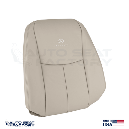 2014 -2020 Fits Infiniti Q50 LEFT & RIGHT Top Wheat Leather SOLID Seat Covers - OEM-Style Replacement Seat Cover