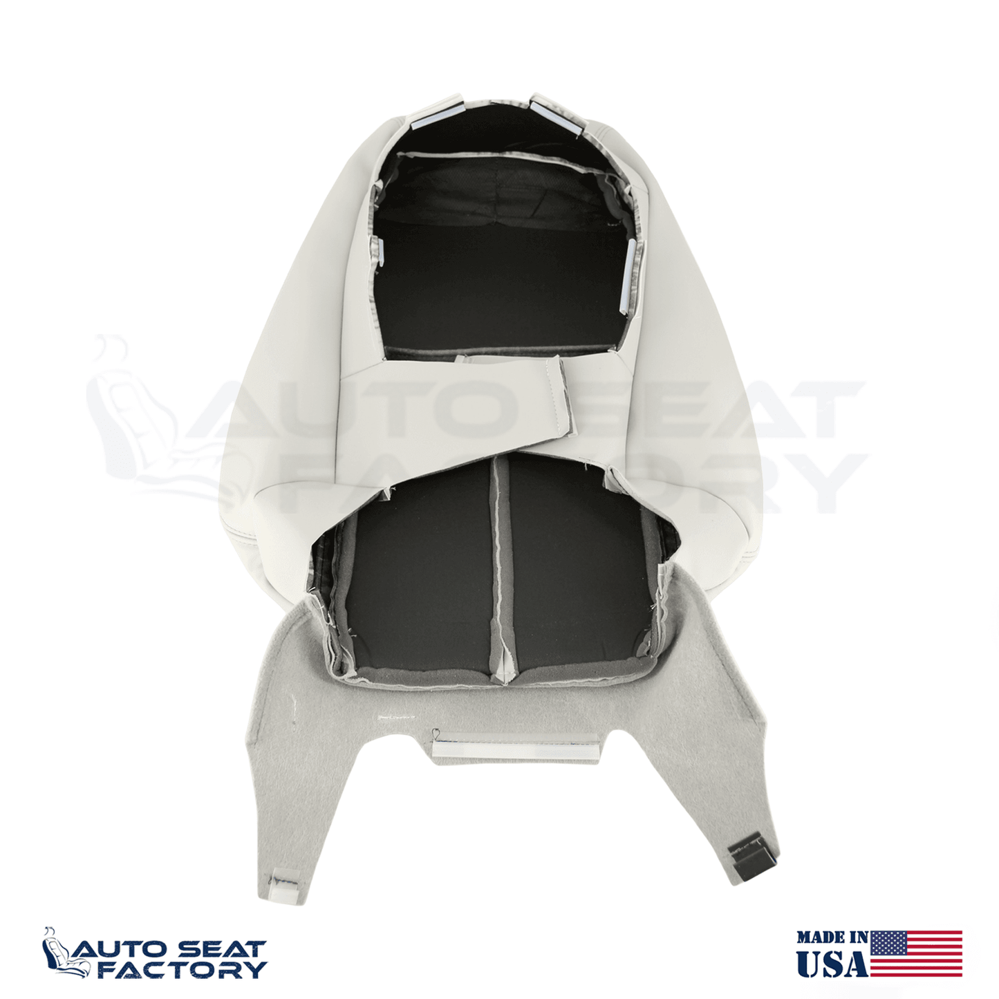 2014 - 2020 Fits Infiniti Q50 RIGHT Top & Bottom Gray Vinyl SOLID Seat Covers - OEM-Style Replacement Seat Cover