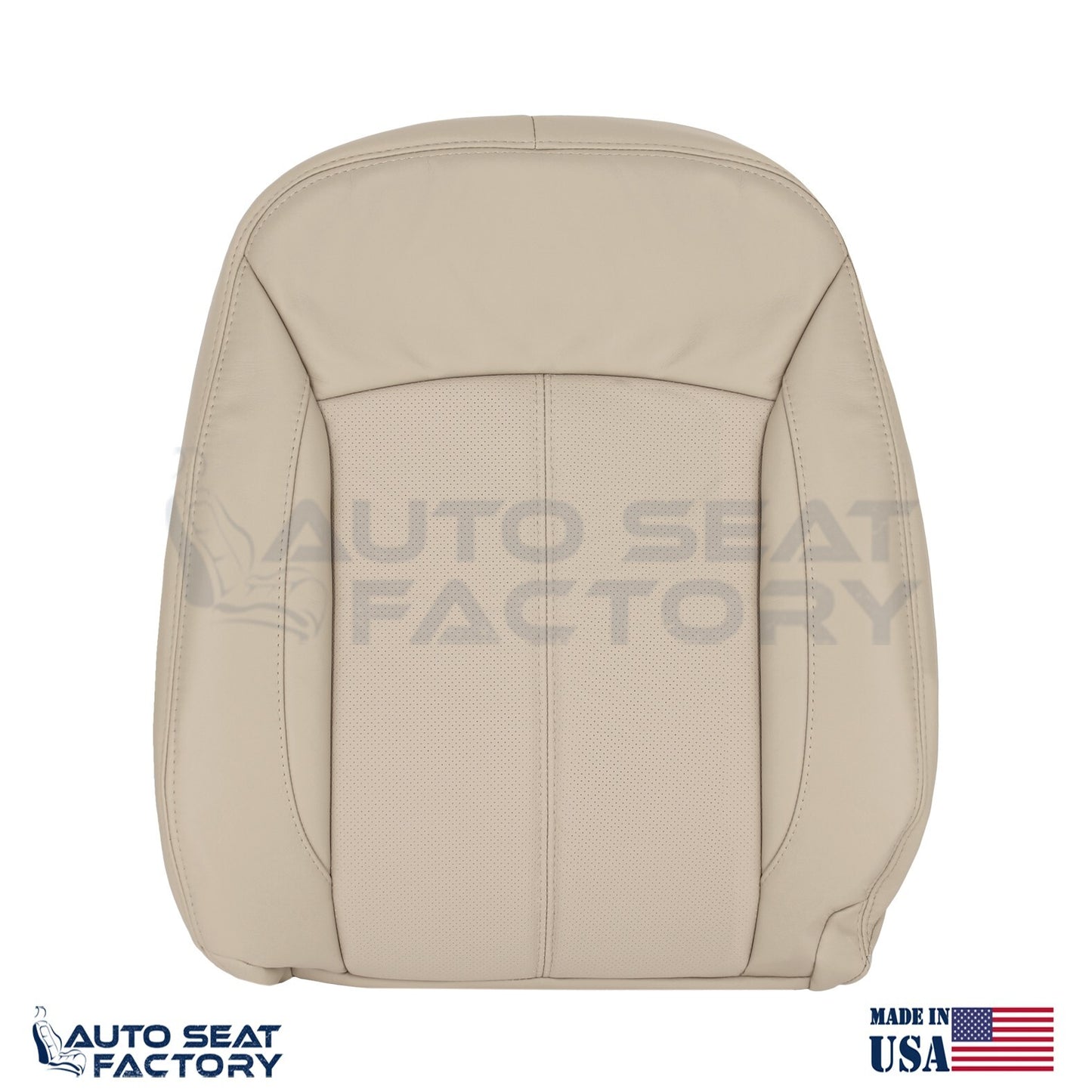 Fits 2010 -2013 Buick LaCrosse Driver Top & Bottom Tan Leather Seat Covers, Perf - OEM-Style Replacement Seat Cover