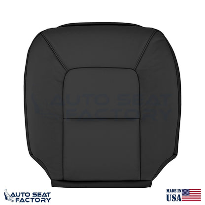 Fits 2007 - 2016 Volvo S80 LEFT & RIGHT Bottom Black Solid Leather Seat Covers - OEM-Style Replacement Seat Cover