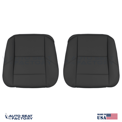 Replacement For 2007 -2010 Volvo C70 Left & Right Bottom Black Vinyl Seat Covers - OEM-Style Replacement Seat Cover