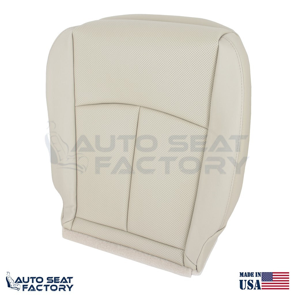 2014 - 2020 Fits Infiniti Q50 Driver Bottom Wheat Vinyl Seat Cover, PERFORATED - OEM-Style Replacement Seat Cover