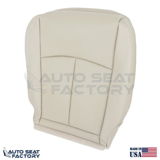 2014 - 2020 Fits Infiniti Q50 Driver Bottom Wheat Vinyl Seat Cover, PERFORATED - OEM-Style Replacement Seat Cover