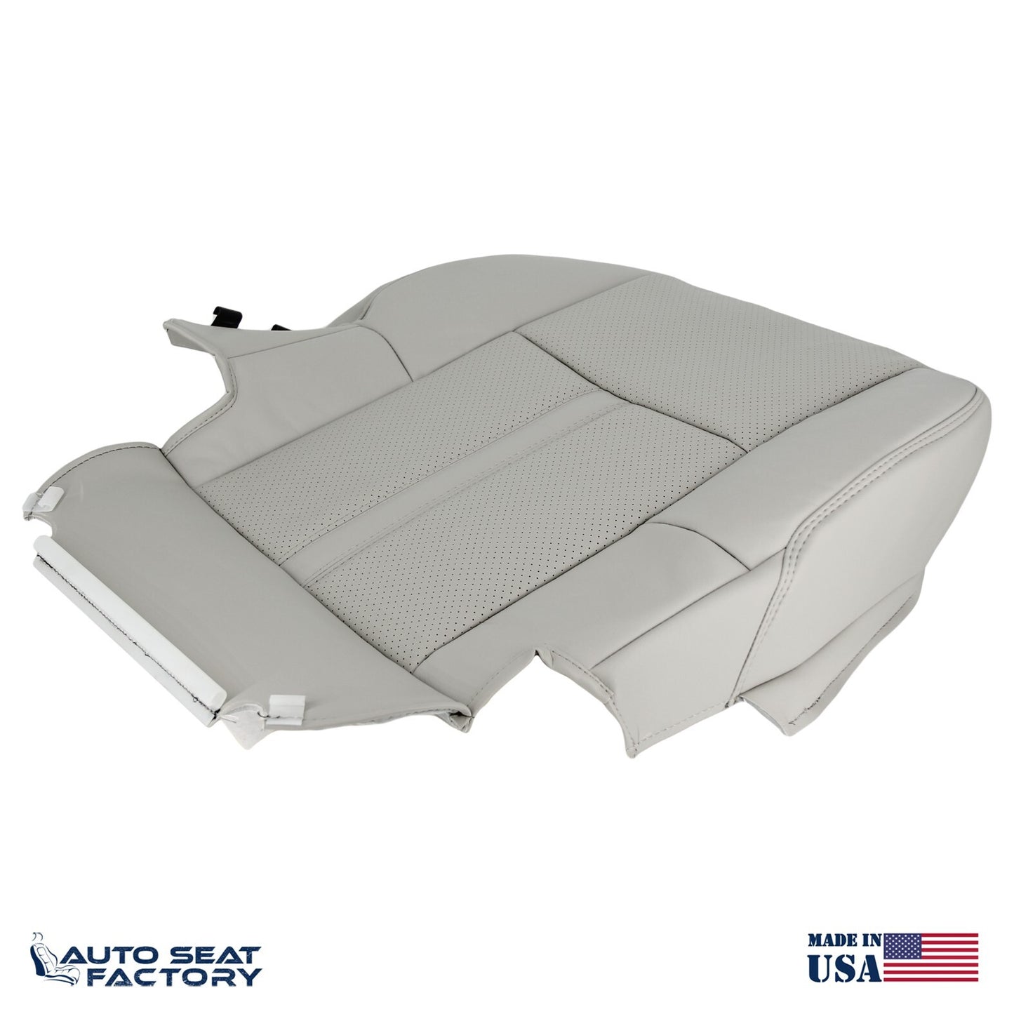 Fits 2010 - 2019 Lincoln MKT Driver Bottom Gray Vinyl Seat Cover, Perforated - OEM-Style Replacement Seat Cover