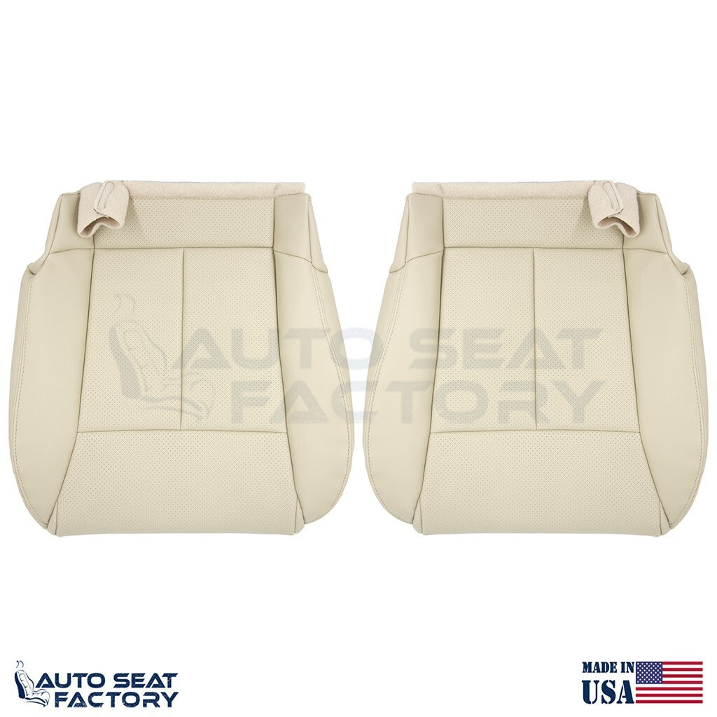 2006 - 2010 Fits Infiniti M45 M35 Bottom Wheat Leather Seat Covers, Perf. 2PC - OEM-Style Replacement Seat Cover