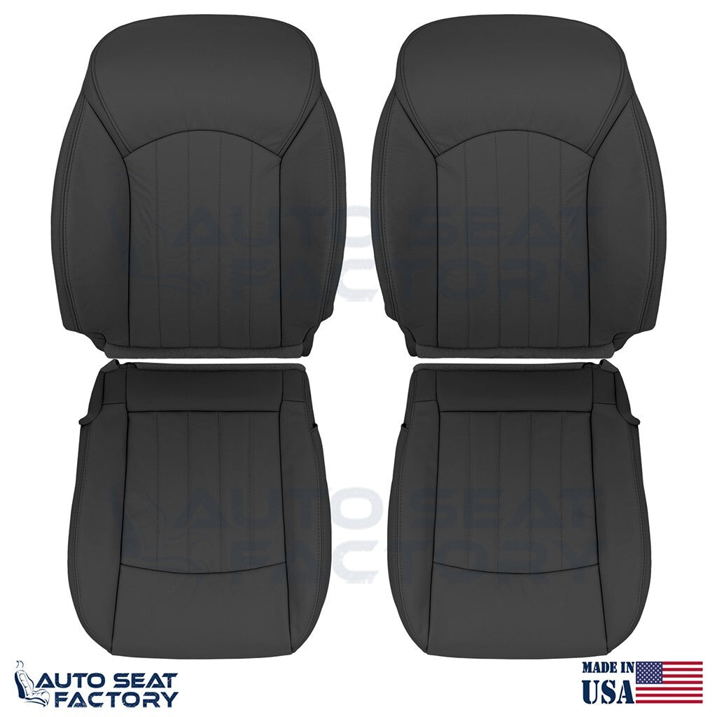 2014 - 2017 Fits Infiniti QX50 LEFT & RIGHT Black Vinyl Seat Covers 4PCS - OEM-Style Replacement Seat Cover