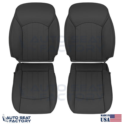 2014 - 2017 Fits Infiniti QX50 LEFT & RIGHT Black Vinyl Seat Covers 4PCS - OEM-Style Replacement Seat Cover