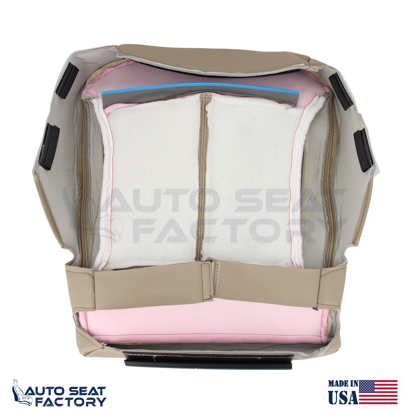 Fits 2010 -2013 Buick LaCrosse Driver Top & Bottom Tan Leather Seat Covers, Perf - OEM-Style Replacement Seat Cover