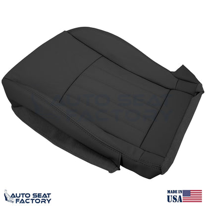 2014 - 2017 Fits Infiniti QX50 PASSENGER Top & Bottom Black Leather Seat Covers - OEM-Style Replacement Seat Cover