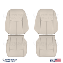 2014 - 2020 Fits Infiniti Q50 LEFT & RIGHT Wheat Vinyl SOLID Seat Covers 4PCS - OEM-Style Replacement Seat Cover