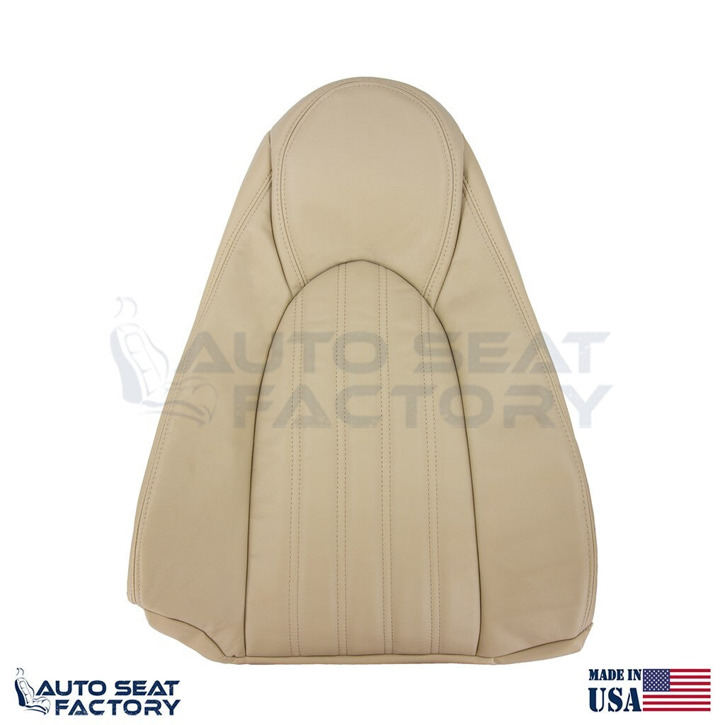 Fits 1997 - 2000 Jaguar XK8 Driver Side Top & Bottom Tan Leather Seat Covers - OEM-Style Replacement Seat Cover