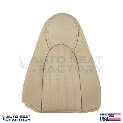 Fits 1997 - 2000 Jaguar XK8 Driver Side Top & Bottom Tan Leather Seat Covers - OEM-Style Replacement Seat Cover