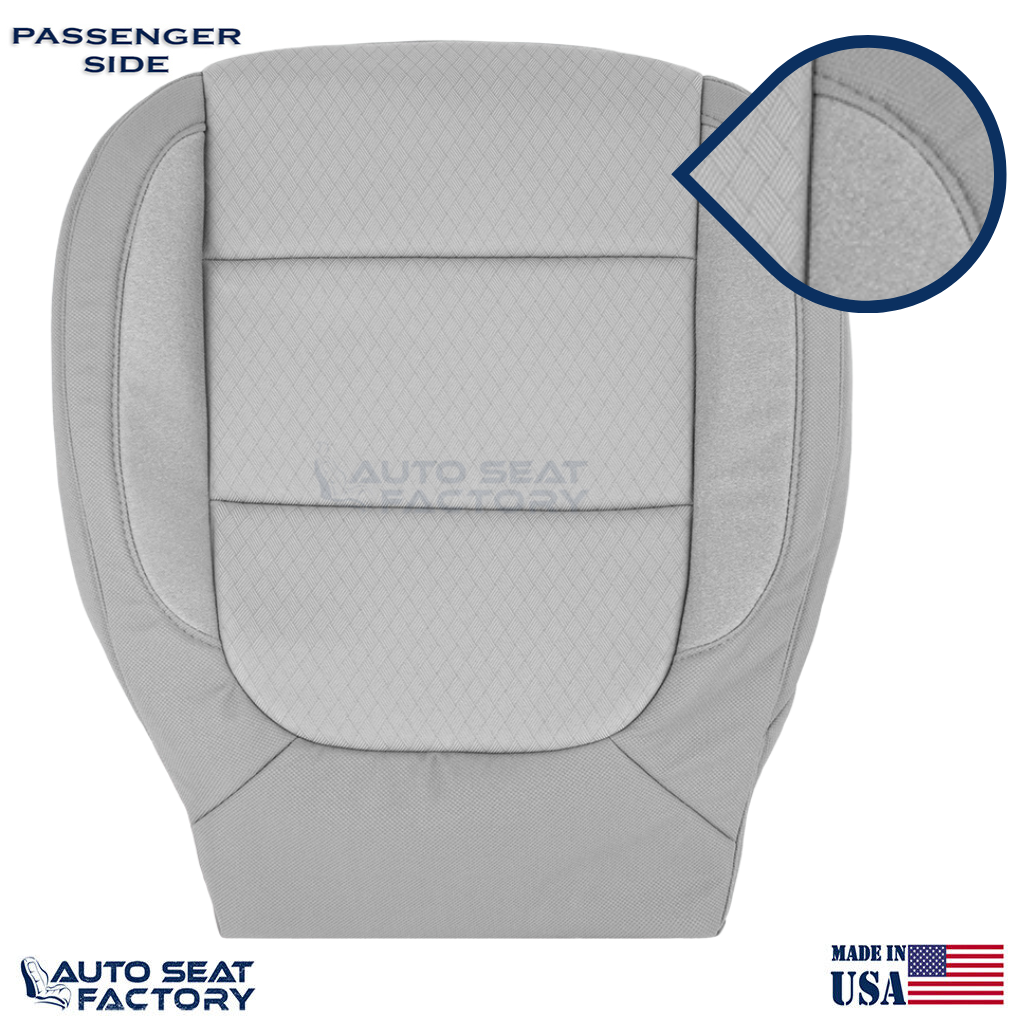 2019 - 2022 Chevy Silverado/ GMC Sierra PASSENGER Bottom Gray Cloth Seat Cover - OEM-Style Replacement Seat Cover