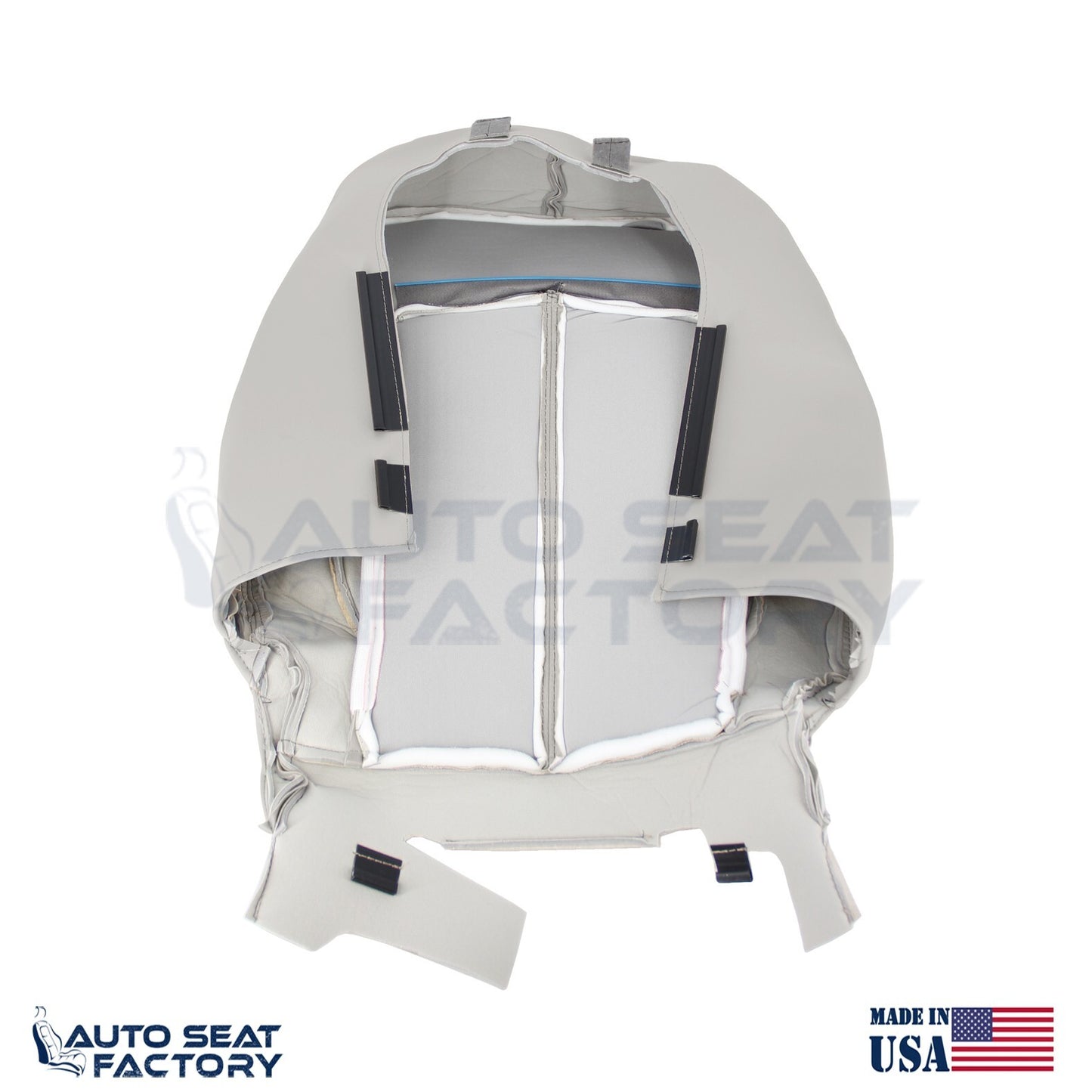 Fits 2010 - 2013 Buick LaCrosse Left & Right Top Gray Leather Seat Covers, Perf. - OEM-Style Replacement Seat Cover