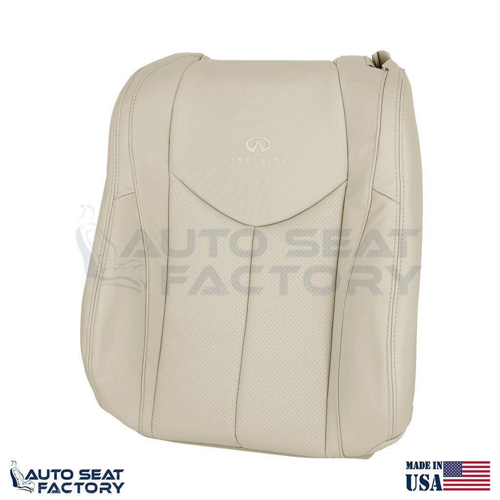 2009 - 2013 Fits Infiniti G37 CONVERTIBLE Driver 2PC Tan Vinyl Seat Cover, Perf. - OEM-Style Replacement Seat Cover