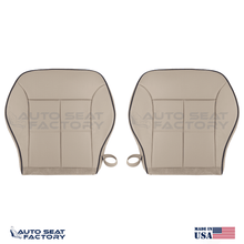 Fits 2007 - 2010 Lincoln MKX FRONT Bottom Lt Camel Vinyl Seat Cover + Piping - OEM-Style Replacement Seat Cover