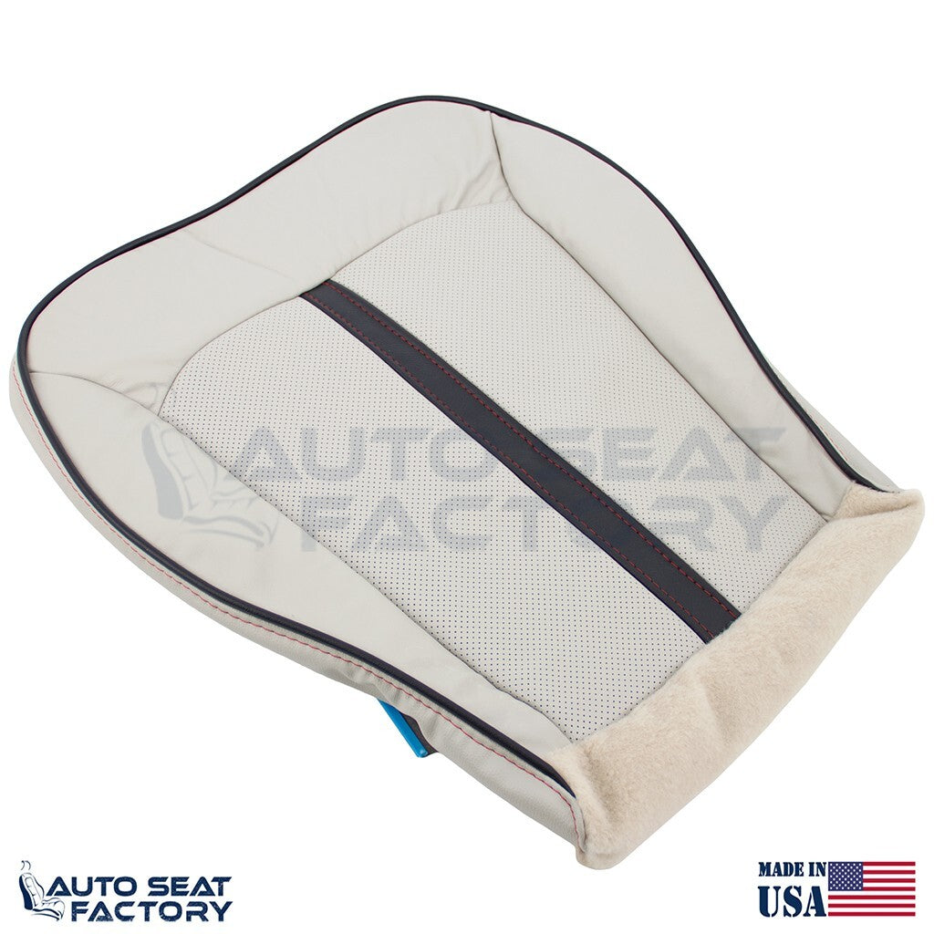 2011 -2015 Fits Lincoln MKX LEFT & RIGHT Bottom Ceramic/black Vinyl Skin, Perf - OEM-Style Replacement Seat Cover