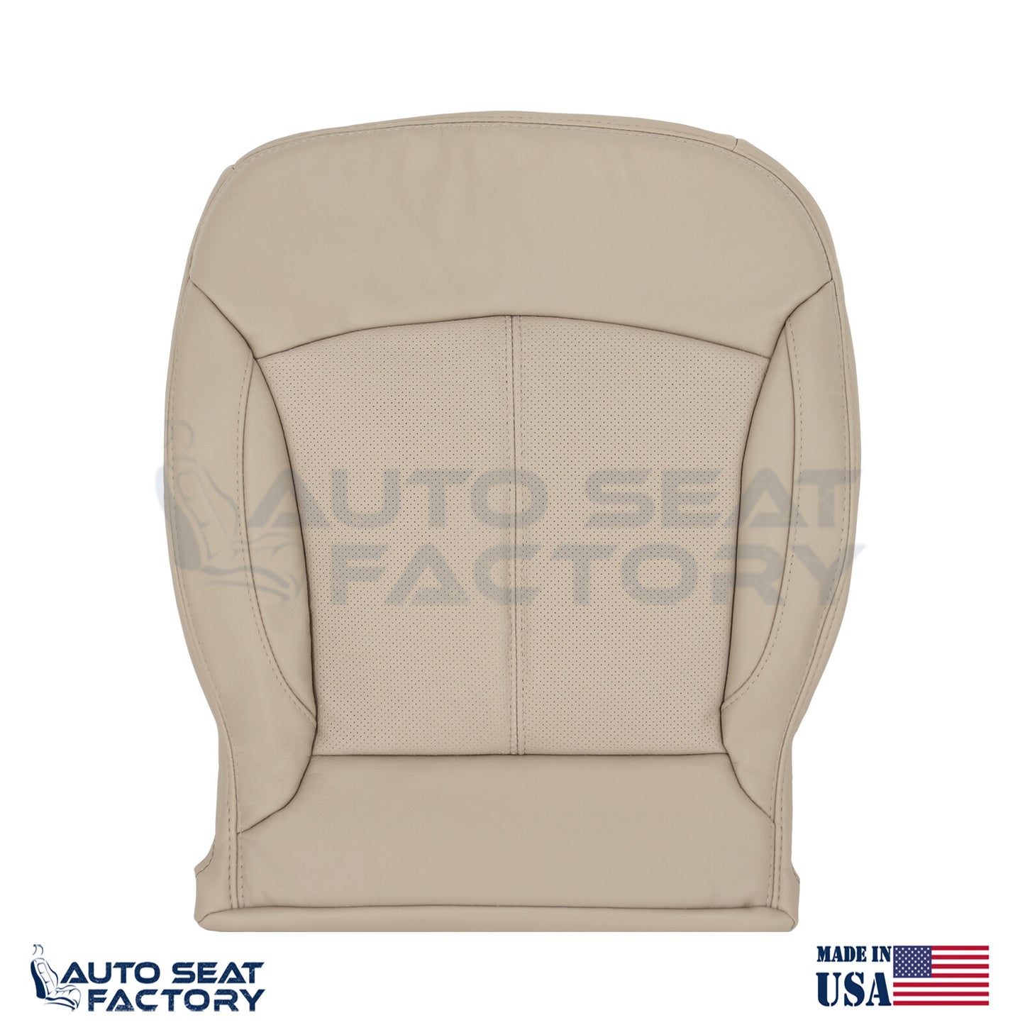 Fits 2010 - 2013 Buick Lacrosse Driver Bottom Leather Seat Cover, Perforated - OEM-Style Replacement Seat Cover