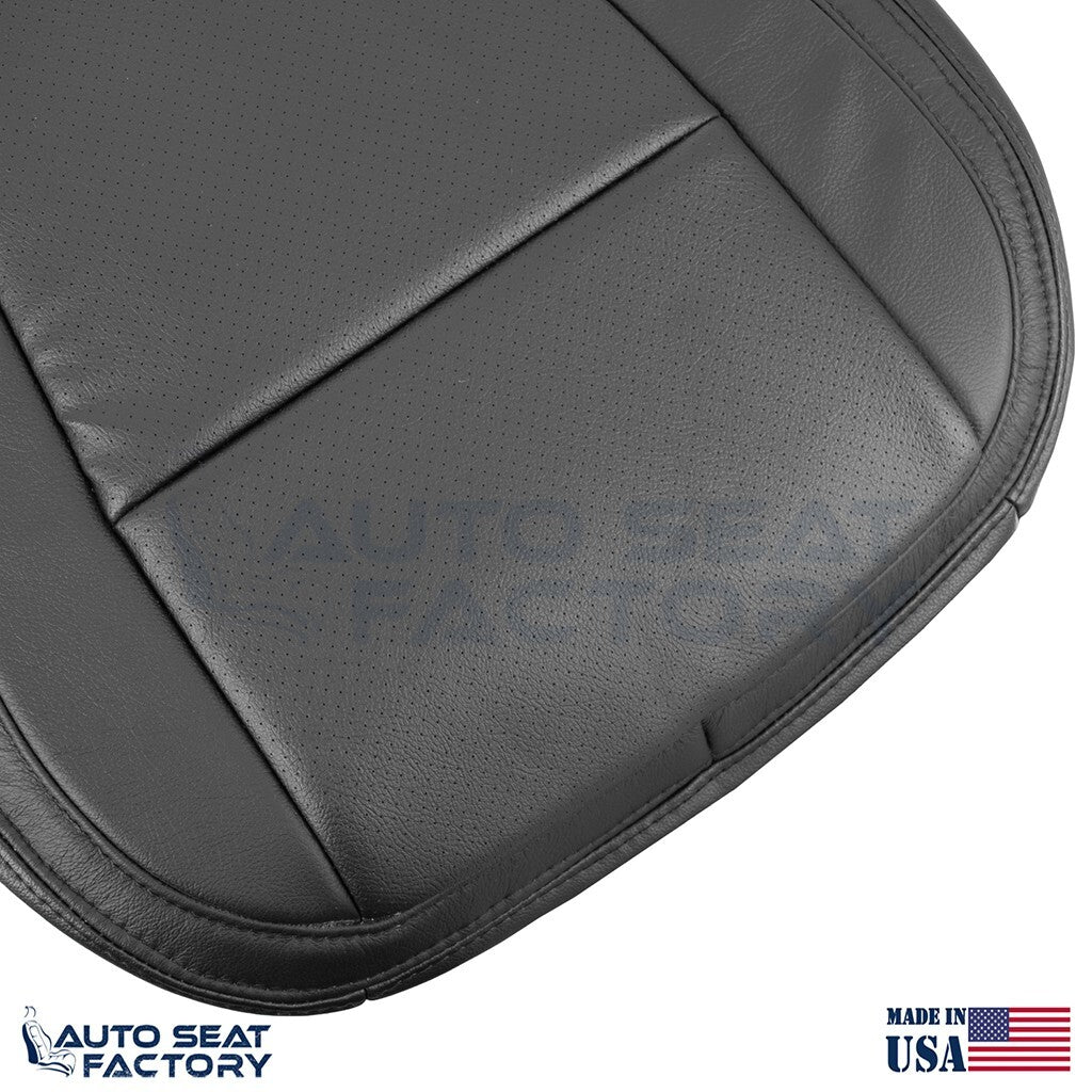 2009 - 2015 Fits Jaguar XF X2 RIGHT Bottom Black Leather Seat Cover, Perforated - OEM-Style Replacement Seat Cover