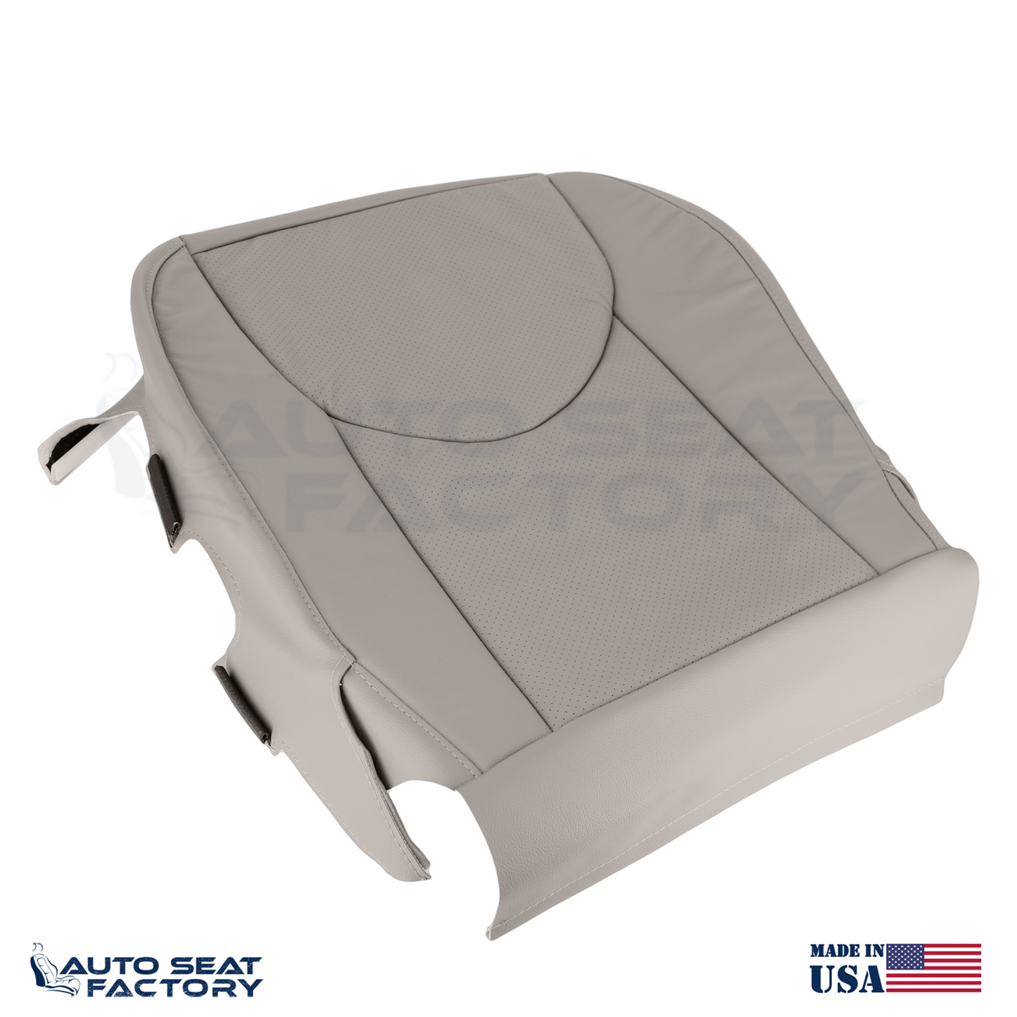 2006 - 2008 Fits Toyota RAV4 Perforated Driver Bottom Taupe Vinyl Seat Cover - OEM-Style Replacement Seat Cover