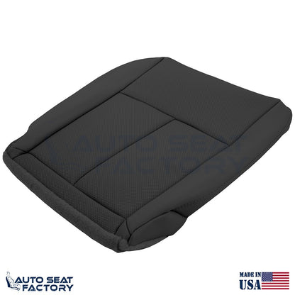 2014 - 2020 Fits Infiniti Q50 Driver Bottom Black Vinyl Seat Cover, PERFORATED - OEM-Style Replacement Seat Cover