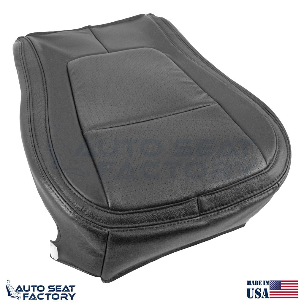 2009 - 2015 Fits Jaguar XF X2 RIGHT Bottom Black Vinyl Seat Cover, Perforated - OEM-Style Replacement Seat Cover