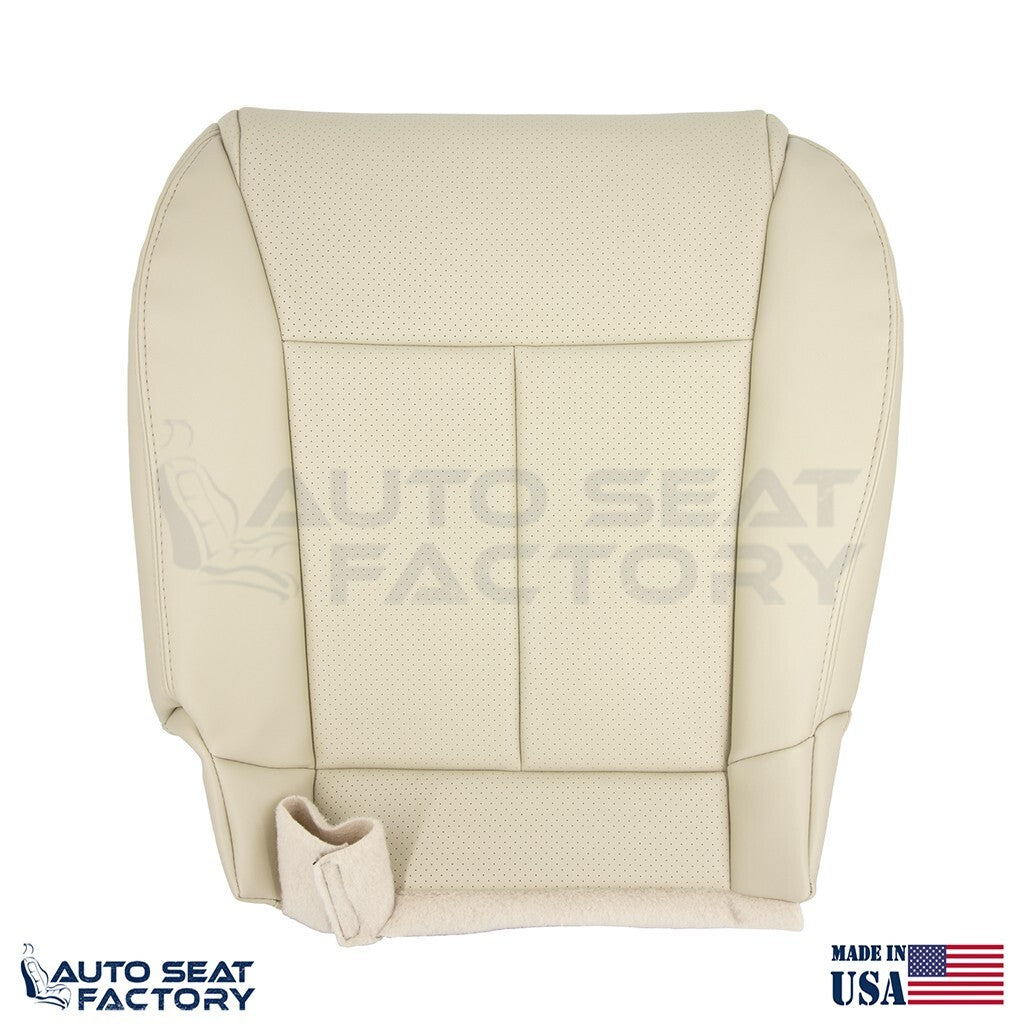 2006 - 2010 Fits Infiniti M45 M35 Front Top & Bottom Wheat Leather Covers, Perf. - OEM-Style Replacement Seat Cover