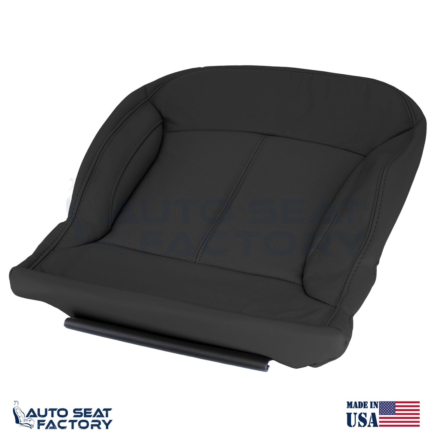 Fits 2010 - 2013 Buick LaCrosse RIGHT Top & Bottom Blk Vinyl Seat Covers, Perf. - OEM-Style Replacement Seat Cover