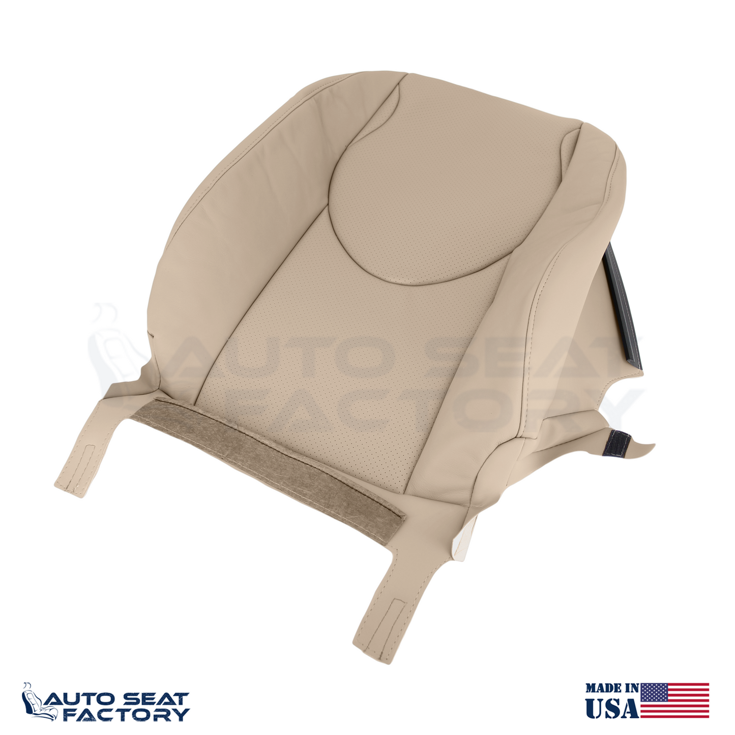 2009 - 2012 FITS Toyota RAV4 Driver Top & Bottom Beige Seat Covers Perforated VL - OEM-Style Replacement Seat Cover