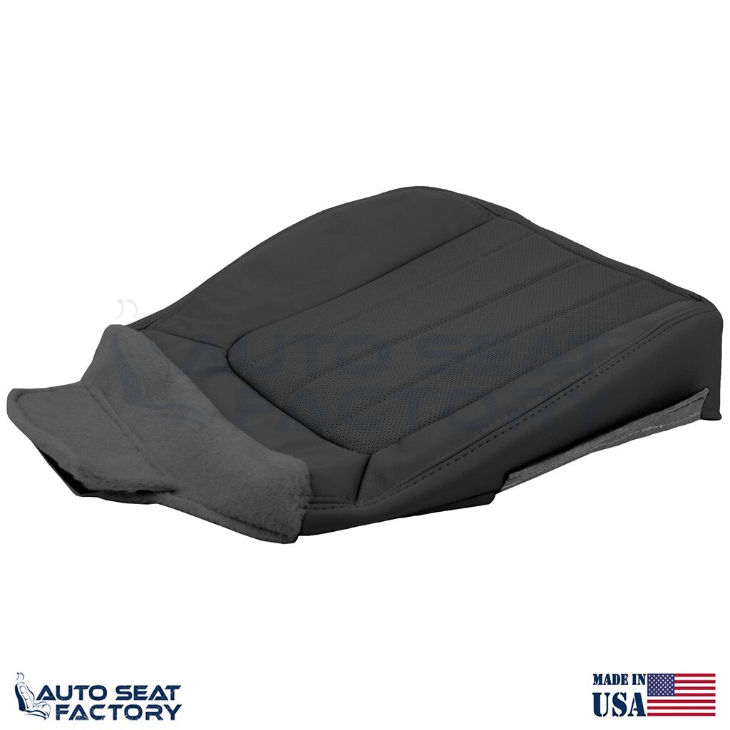 2003 - 2006 Fits Lincoln LS LEFT & RIGHT Bottom Black Leather Seat Cover, Perf. - OEM-Style Replacement Seat Cover
