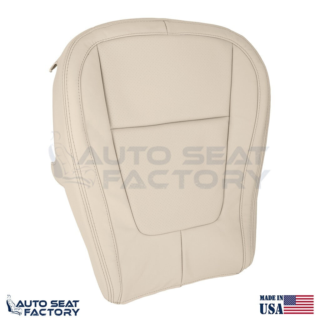 2009 - 2015 Fits Jaguar XF X2 Driver Bottom Tan Vinyl Seat Cover, Perforated - OEM-Style Replacement Seat Cover