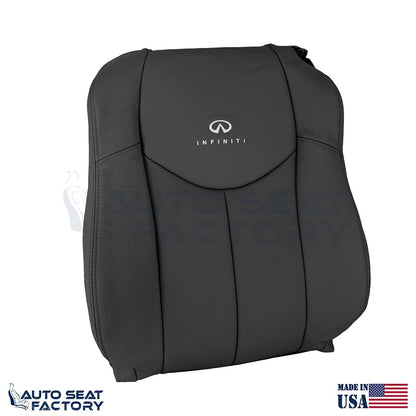 2009 - 2013 Fits Infiniti G37 Coupe PASSENGER Top Black Vinyl Seat Cover, Perf. - OEM-Style Replacement Seat Cover