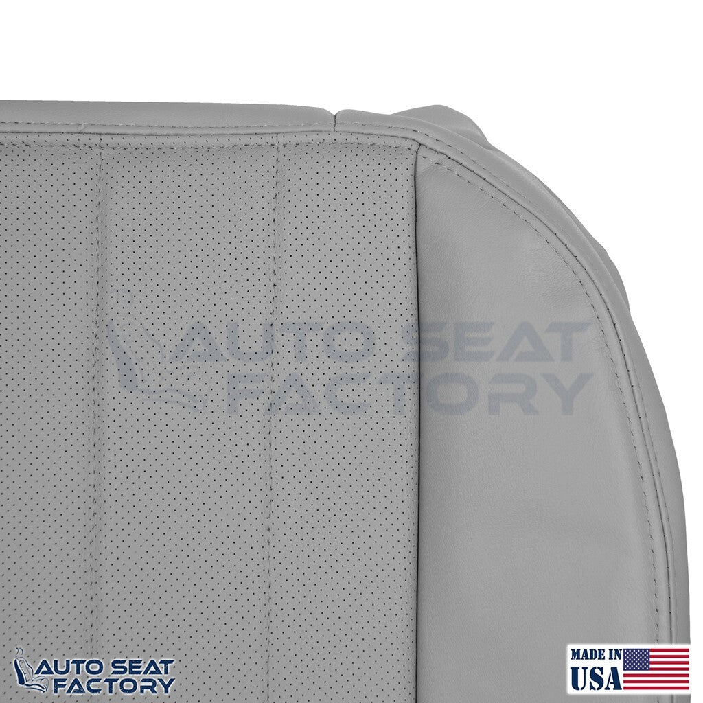 2003  Fits Lincoln LS Driver Bottom Med. Ash Leather Seat Cover, Perforated - OEM-Style Replacement Seat Cover