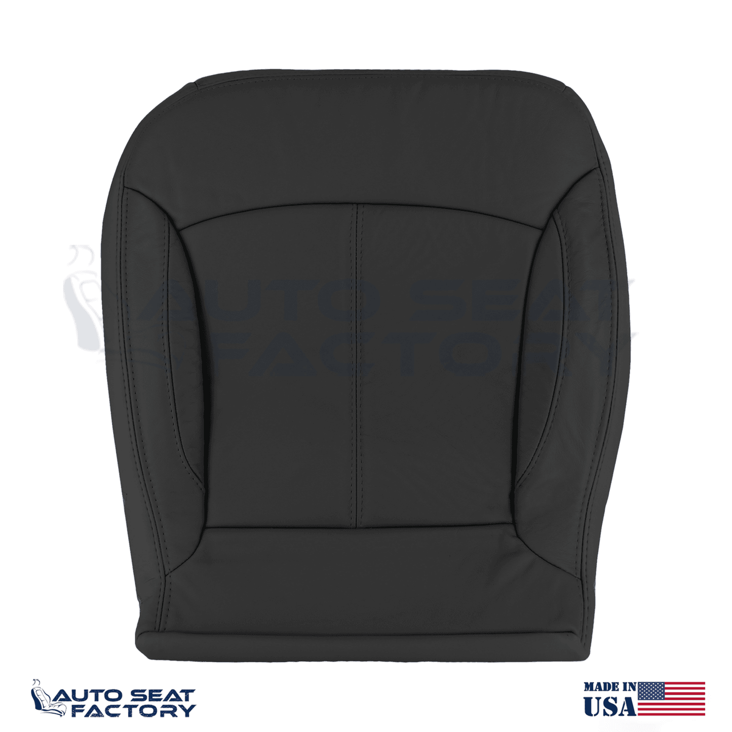 For 2010 - 2013 Buick LaCrosse Left & Right Bottom SOLID Blk Leather Seat Covers - OEM-Style Replacement Seat Cover