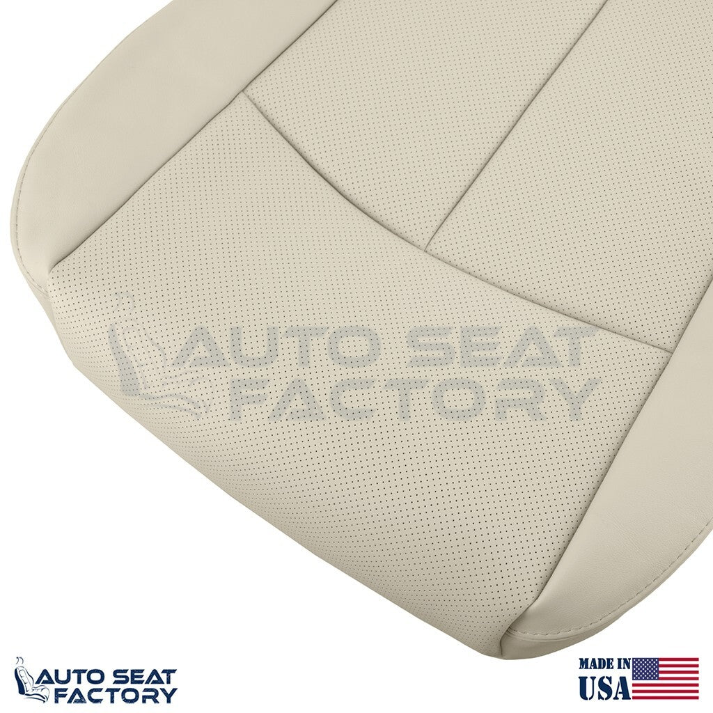 2014 - 2020 Fits Infiniti Q50 PASSENGER Bottom Wheat Vinyl Seat Cover PERFORATED - OEM-Style Replacement Seat Cover