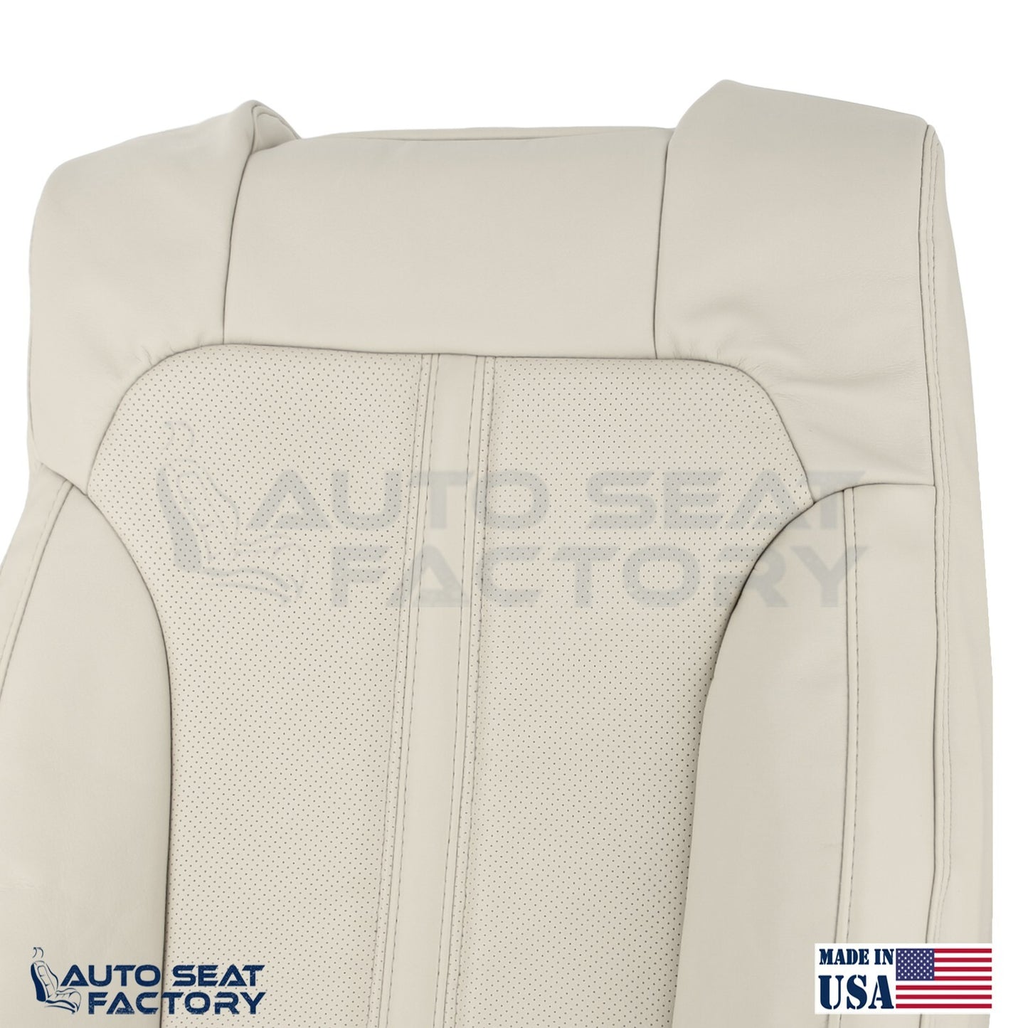 Fits 2009 - 2012 Lincoln MKS RIGHT Top Lt. Camel Vinyl Seat Cover, Perforated - OEM-Style Replacement Seat Cover