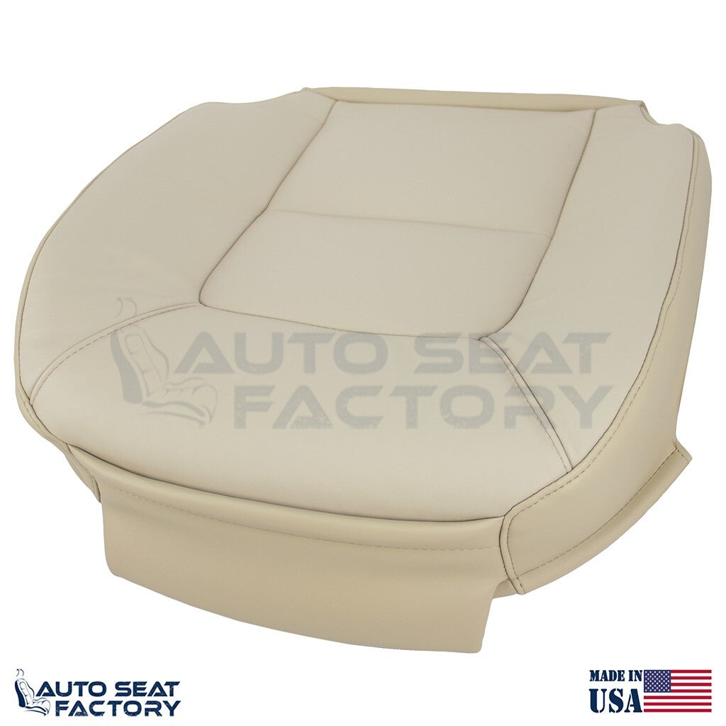Replacement Fits 2007 - 2016 Volvo S80 PASSENGER Bottom Tan Leather Seat Cover - OEM-Style Replacement Seat Cover