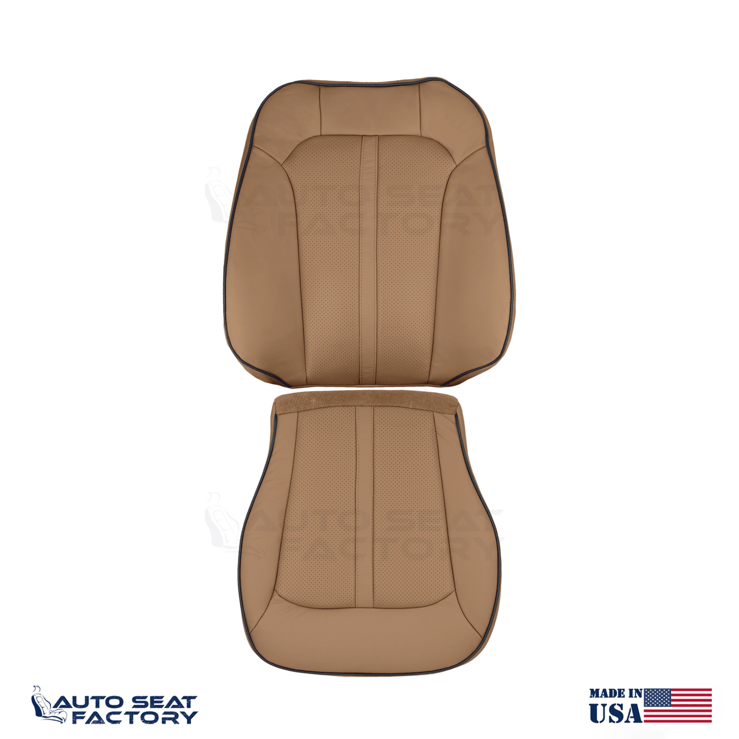 2011 - 2015 Lincoln MKX Perforated Driver Canyon Vinyl Seat Covers 2PCS - OEM-Style Replacement Seat Cover
