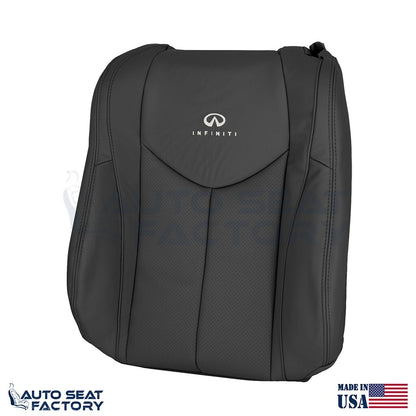2009 - 2013 Fits Infiniti G37 CONVERTIBLE Left & Right Top Blk PERF Vinyl Covers - OEM-Style Replacement Seat Cover