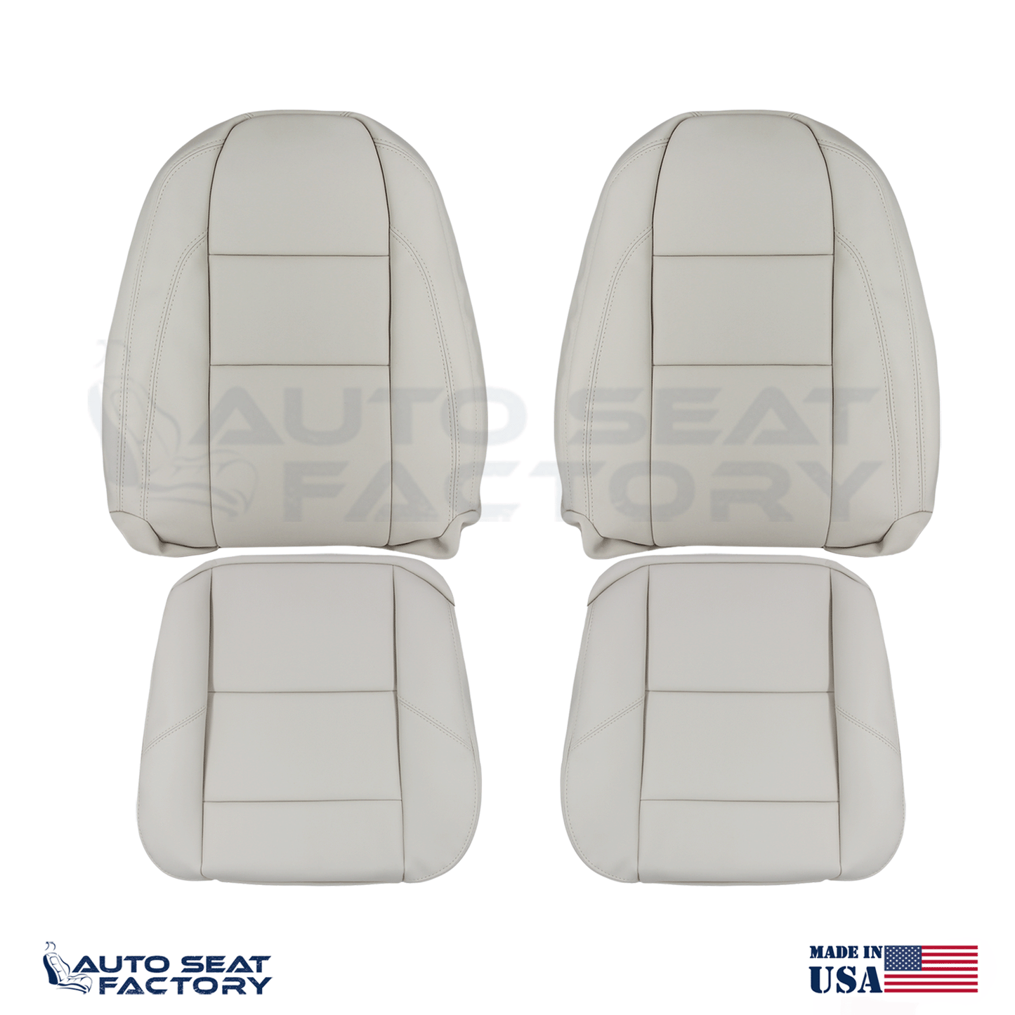 Fits 2007 - 2010 Volvo C70 Left & Right Top & Bottom Cream Vinyl Seat Covers - OEM-Style Replacement Seat Cover