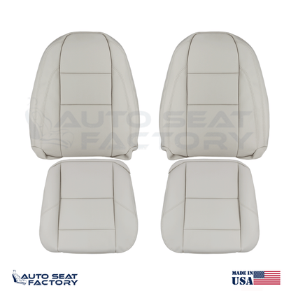 Fits 2007 - 2010 Volvo C70 Left & Right Top & Bottom Cream Vinyl Seat Covers - OEM-Style Replacement Seat Cover