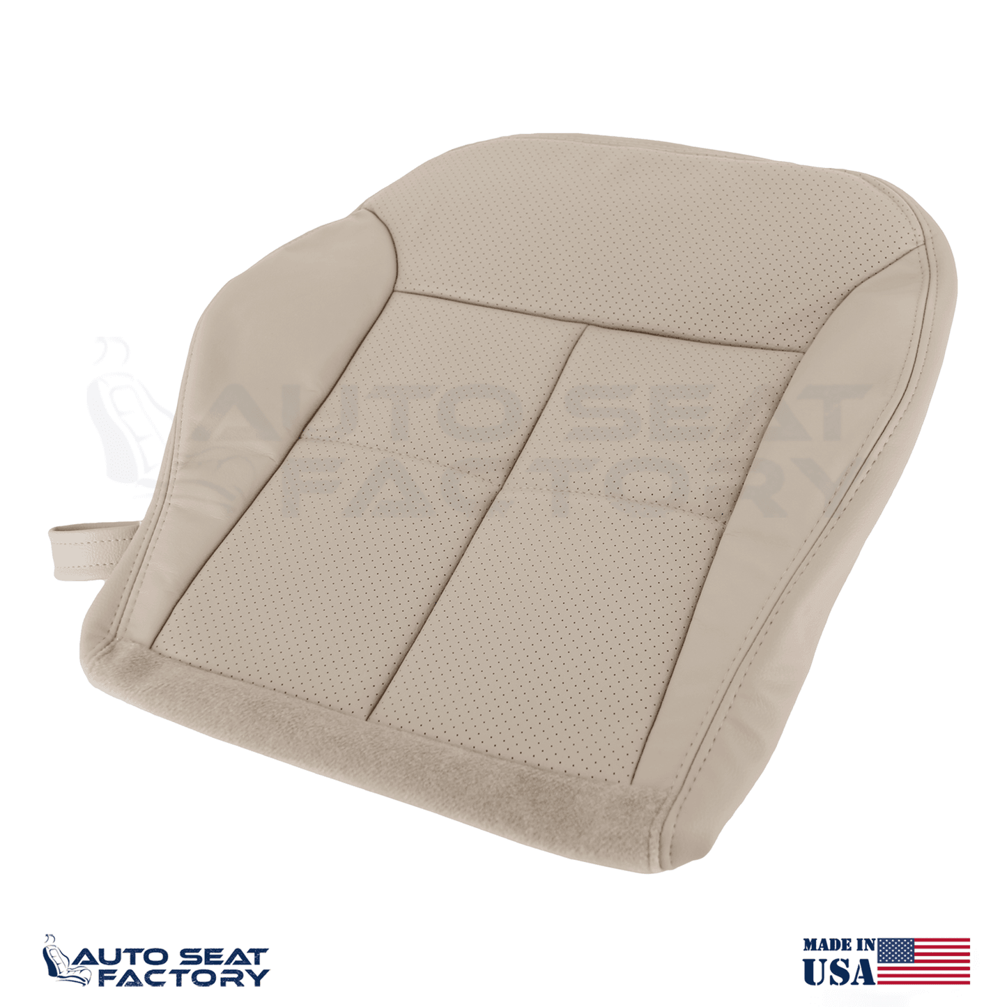 Fits 2007 -2010 Lincoln MKX Perforated Driver Bottom Cashmere Leather Seat Cover - OEM-Style Replacement Seat Cover