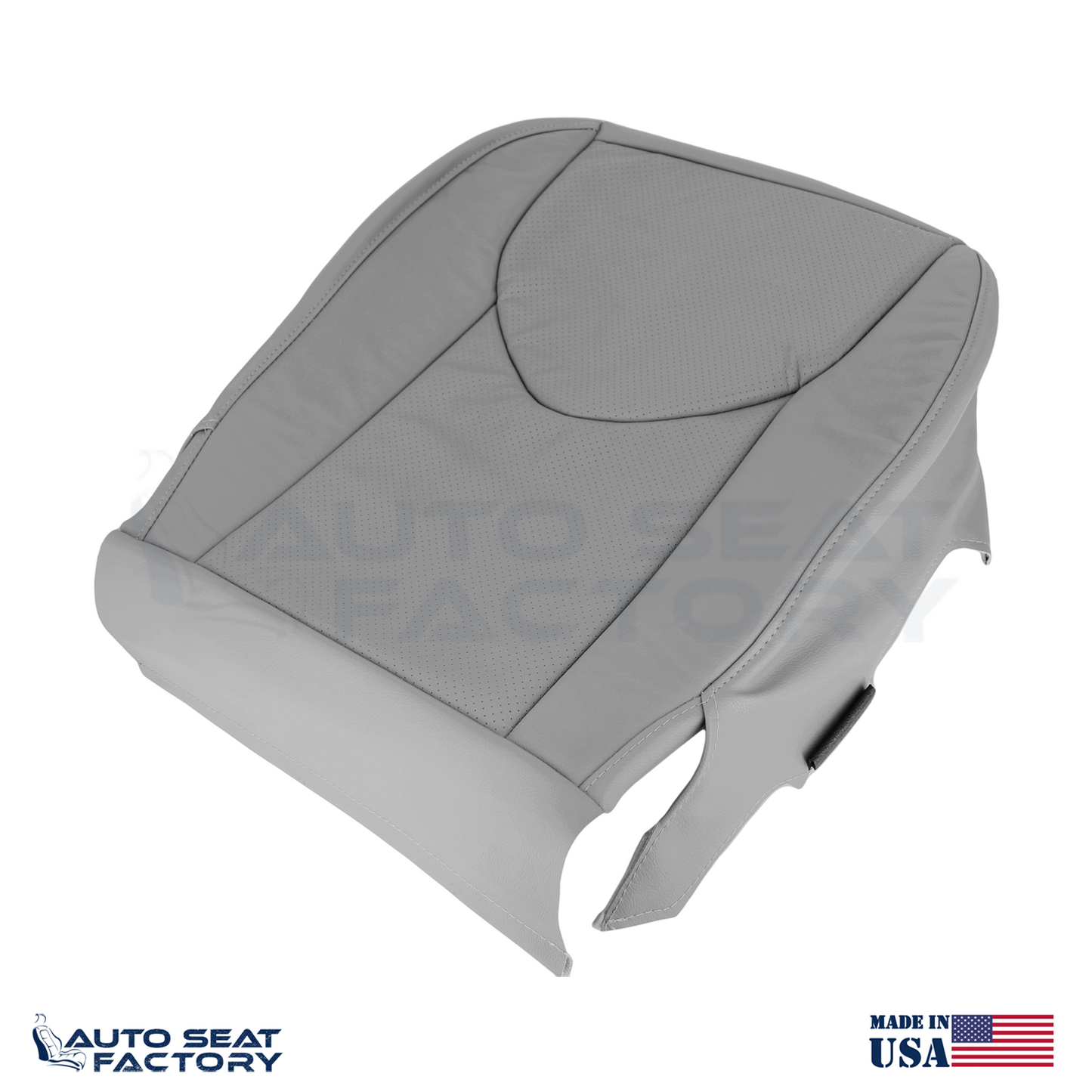 2006 - 2012 Fits Toyota RAV4 Perforated Driver Bottom Ash Gray Vinyl Seat Cover - OEM-Style Replacement Seat Cover