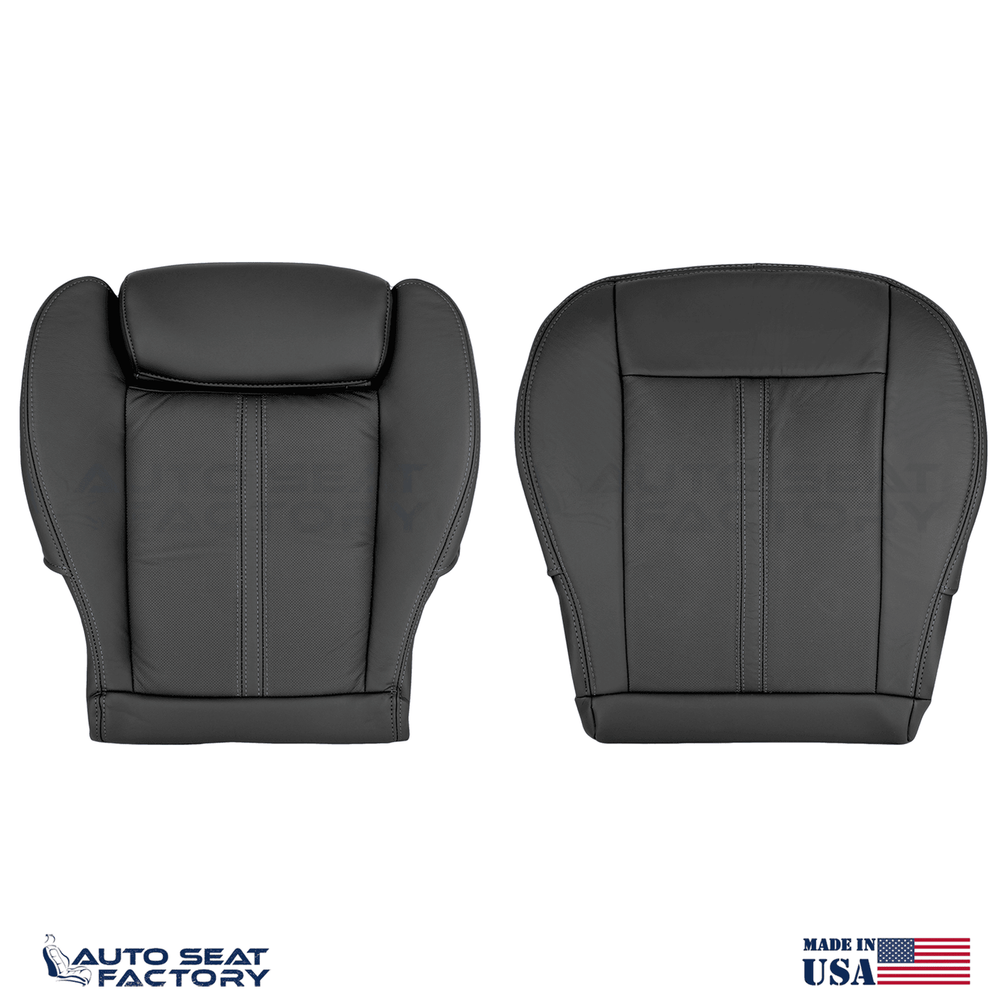 Replacement 2010 - 2016 Fits Cadillac SRX Ebony Vinyl Seat Covers, Perforated - OEM-Style Replacement Seat Cover