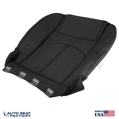 Fits 2013 - 2017 GMC Acadia Driver Side Bottom Solid Black Vinyl Seat Cover - OEM-Style Replacement Seat Cover
