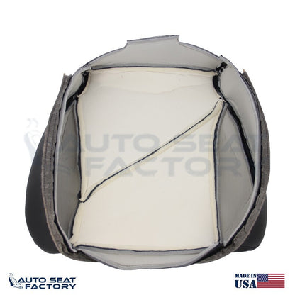 Fits 1994 - 1996 Chevy Corvette PASSENGER Side Bottom Black Leather Seat Cover - OEM-Style Replacement Seat Cover